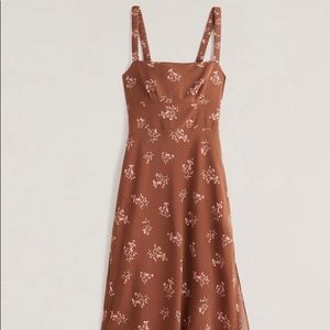 Abercrombie Open Tie-Back Slip Midi Dress